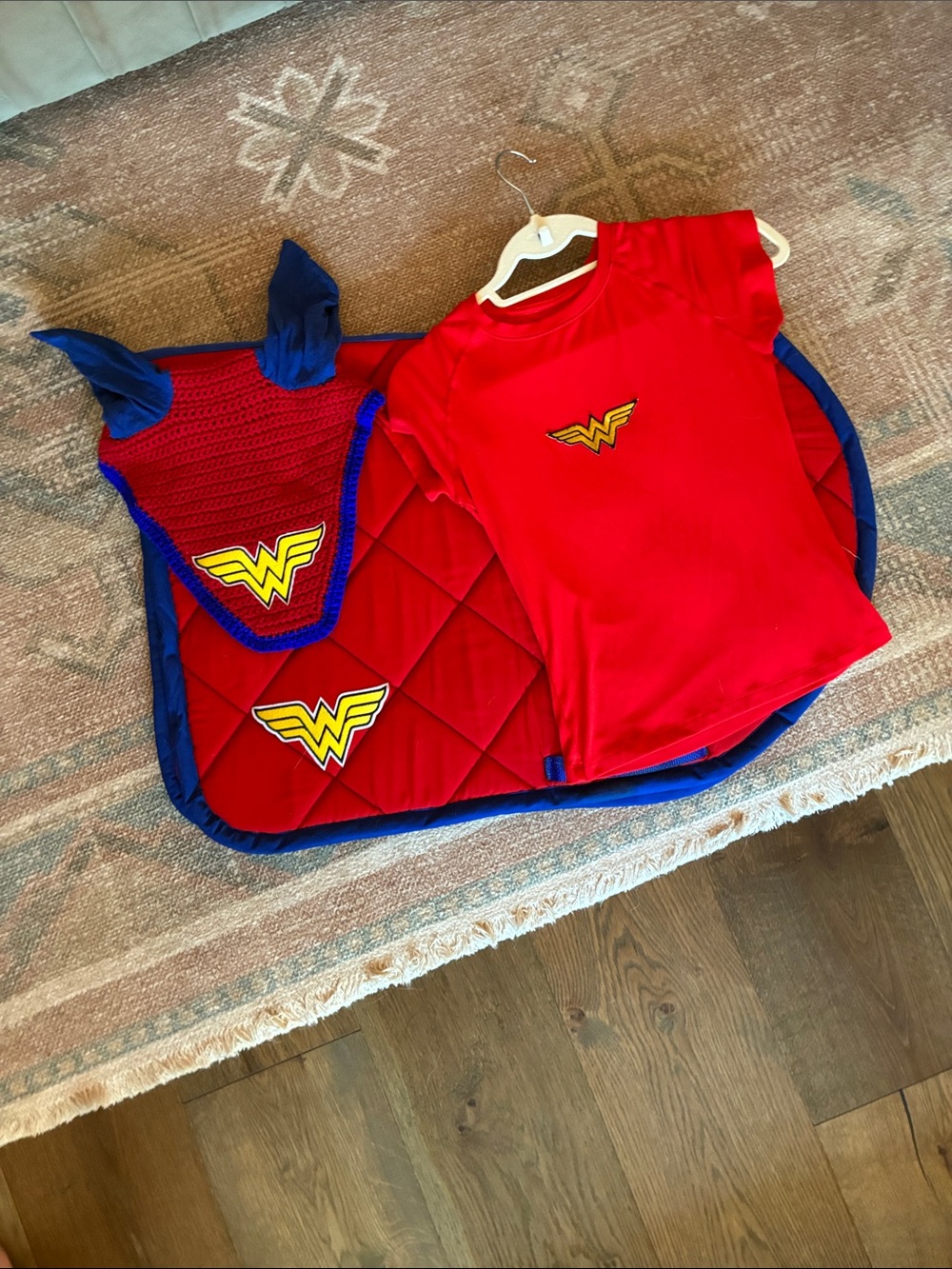 Wonder Woman superhero horse and rider costume